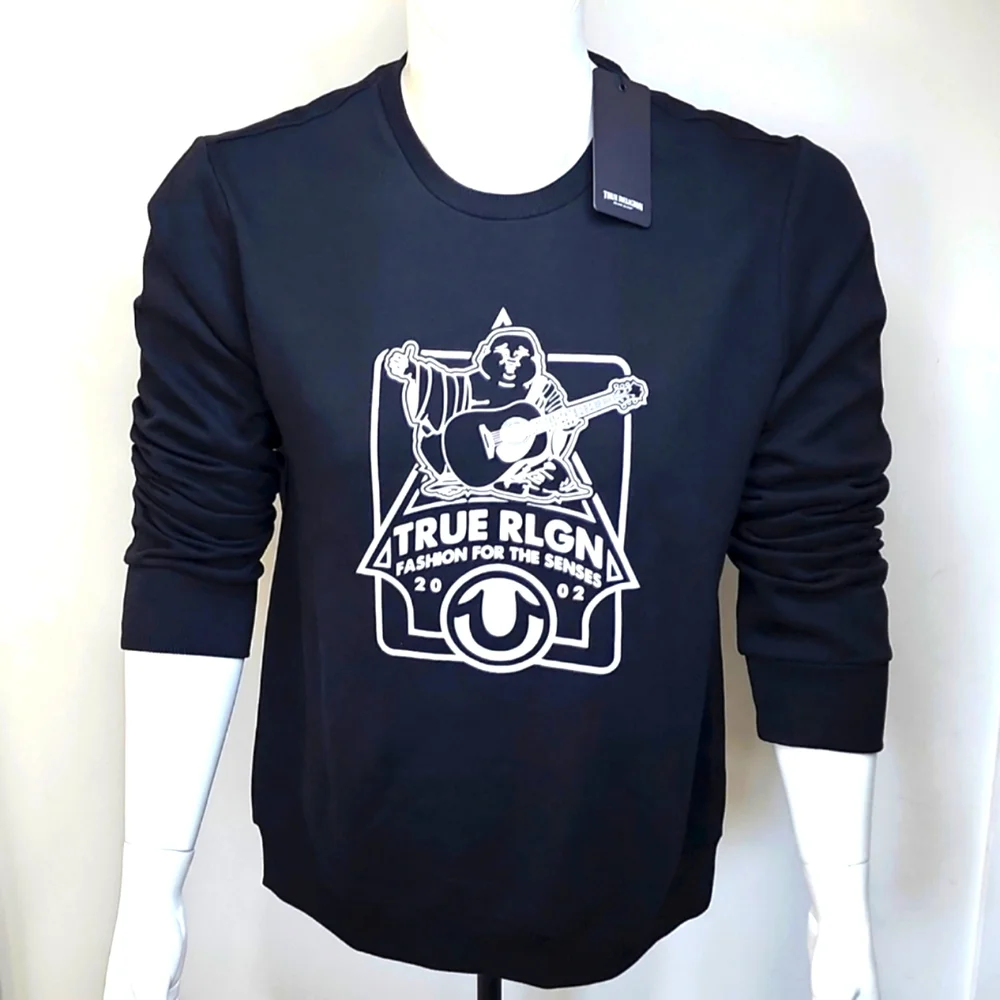 TRUE RELIGION BLACK SWEATSHIRT UNISEX